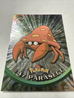 1999Topps Pokemon Tv Animation Edition Parasect #47 Holo Foil black logo - Image 1