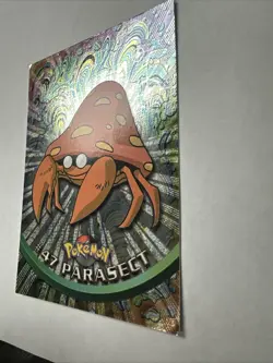 1999Topps Pokemon Tv Animation Edition Parasect #47 Holo Foil black logo - Image 3