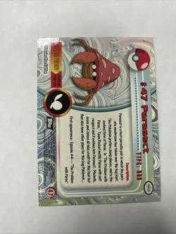 1999Topps Pokemon Tv Animation Edition Parasect #47 Holo Foil black logo - Image 4