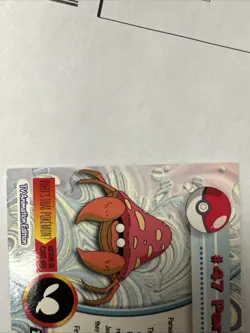 1999Topps Pokemon Tv Animation Edition Parasect #47 Holo Foil black logo - Image 5