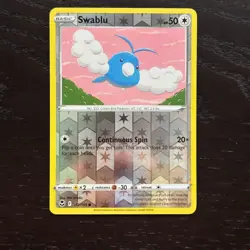 Swablu 142/195 Pokemon Silver Tempest Sword & Shield Reverse Holo Common NM - Image 1