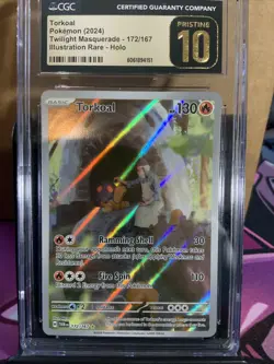 TCG Torkoal Pokemon 2024 Twilight Masquerade – #172/167 Illustration Rare Holo - Image 2