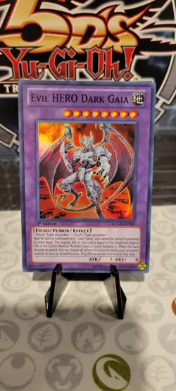 Yu-Gi-Oh! Evil HERO Dark Gaia LCGX-EN069 1st Edition Super Rare Near Mint NM - Image 1