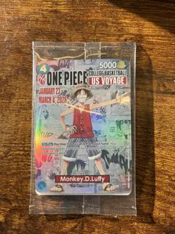 One Piece Monkey D Luffy (055) (College Basketball US Voyage) P-055 Fully Sealed - Image 1