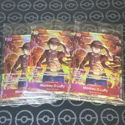 3x Monkey.D.Luffy ST10-006 SR Treasure Booster Set Promo One Piece TCG SEALED - Image 3