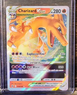 Pokemon TCG Charizard VSTAR Crown Zenith Holo Ultra Rare Card 019/159 Near Mint - Image 1