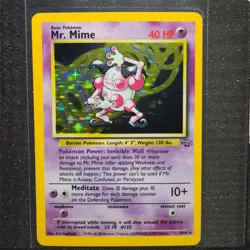 1999 POKEMON MR MIME HOLO JUNGLE RARE CARD 6/64 EXCELLENT CONDITION UNGRADED - Image 1