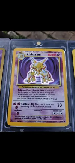 Pokemon TCG Alakazam Base Set Holo Rare Card #1/102 1999 - Image 1