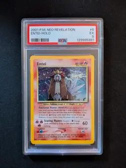 Entei Pokemon Game Neo Revelation 2001 Holo Rare 6/64 PSA 5 EX Card - Image 1