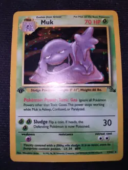 Muk 13/62 1st Edition Pokemon Trading Card Game Fossil Lightly Played TCG LP - Image 1