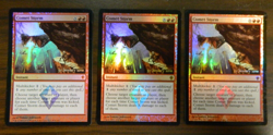 MTG Worldwake Pre-Release FOIL Comet Storm x3 LP - Excellent (1 w/ Bent Corner) - Image 1