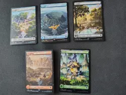 MTG Final Fantasy Chocobo Foil Stamped Lands Set X6 - Image 1