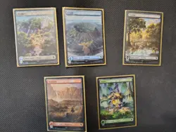 MTG Final Fantasy Chocobo Foil Stamped Lands Set X6 - Image 2