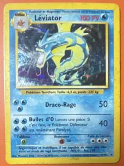 Pokemon Gyarados Base Set Holo Rare Card 006/102 Stage 1 100 HP French - Image 1