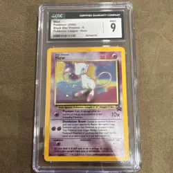 Mew #9 CGC Mint 9 2000 Pokemon Black Star Promo Pokemon League Holo Rare - Image 1