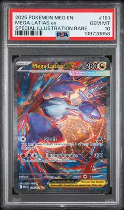 2025 POKEMON MEG EN-MEGA EVOLUTION #181 MEGA LATIAS EX PSA 10 - Image 1