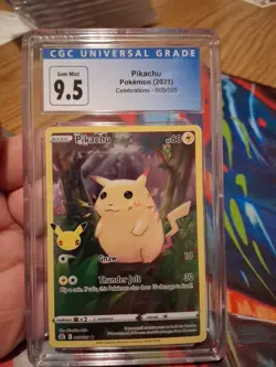 Pikachu 005/025 Celebrations Holo CGC 9.5 POKEMON - Image 1