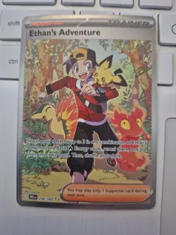 Pokemon TCG Ethan's Adventure 236/182 Sv10: Destined Rivals Holo Near Mint+ - Image 1