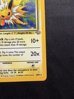 Pokemon - Jolteon 04/64 Holo Unlimited - Jungle MP - Image 5