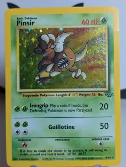Pokemon TCG Pinsir Jungle 9/64 Holo Unlimited Holo Rare - LP - Image 1