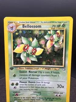 1st Edition Bellossom 3/111 Neo Genesis 2000 Holo Rare WOTC Pokemon TCG SWIRL - Image 2