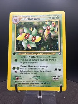 1st Edition Bellossom 3/111 Neo Genesis 2000 Holo Rare WOTC Pokemon TCG SWIRL - Image 4