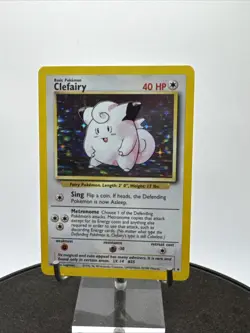 Vintage Pokemon Wotc Base Set: Clefairy 5/102 Holo LP NM - Image 1