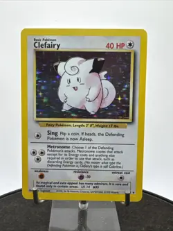 Vintage Pokemon Wotc Base Set: Clefairy 5/102 Holo LP NM - Image 2