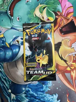Pokemon TCG Sun & Moon Team Up Mini Booster Pack Pikachu & Zekrom Sealed 7.50G - Image 3