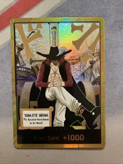DON!! Card Gold Frame Mihawk OP14 - The Azure Sea's Seven | One Piece Card Game - Image 1