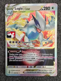 Pokemon Card TCG: Lugia VSTAR - 139/195 - Play! Pokemon Prize Pack Series NM - Image 1