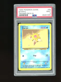 Pokemon PSA 9 MINT Staryu Trainer B Deck 1999 Base Set Card 65/102 - Image 1