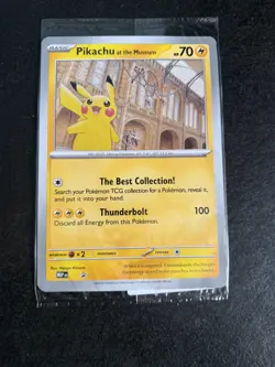 Pokemon x Natural History Museum Promo - Pikachu At The Museum JUMBO card - Image 1