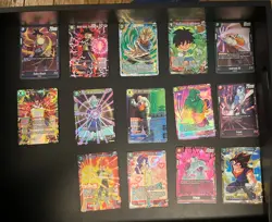 Dragon Ball Super Card Game Joblot Gold Rare Cards See Photos lot b - Image 1