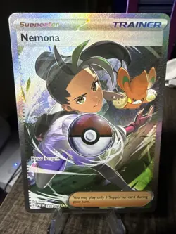 Pokemon TCG Nemona Full Art Trainer Card 238/091 Paldean Fates NM - Image 1