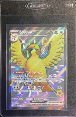 Pidgeot ex Full Art UR 221/091 Pokemon TCG S&V Paldean Fates Shiny Ultra Rare NM - Image 5