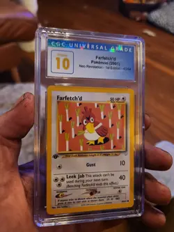 (POP 8) CGC 10 PRISTINE Pokemon Neo Revelation 1st Edition Farfetch'd 43/64 - Image 1