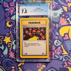 Sleep! Pokemon 79/82 1st Edition Team Rocket CGC 7.5 Near Mint+ - Image 1