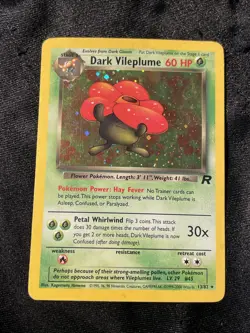 Vintage Pokemon TCG Dark Vileplume 13/82 Team Rocket 2000 Holo Rare LP - Image 1