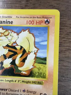 Arcanine 23/102 Shadowless - Vintage 1999 WoTC Pokemon Base Set LP - Image 4