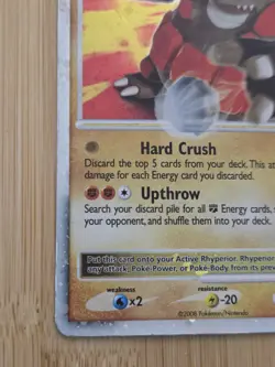 Rhyperior LV.X Holo 145/146 Pokemon Legends Awakened Ultra Rare 2008 - Image 4