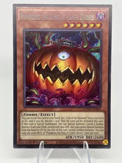 YuGiOh! Pumpking The King Of Grave Ghosts MZMU-EN001 Secret Rare Maze Of Muertos - Image 1