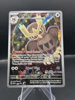 Noctowl 141 Holo Illustration Rare Pokemon Center STAMPED Promo Pokemon Card - Image 1