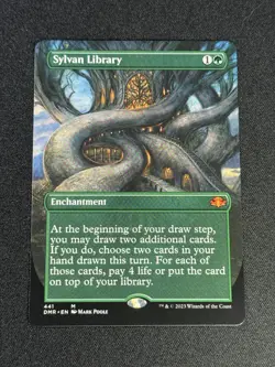 Sylvan Library Borderless MTG Dominaria Remastered Unplayed NM Card # DMR 441 - Image 1