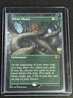Sylvan Library Borderless MTG Dominaria Remastered Unplayed NM Card # DMR 441 - Image 3