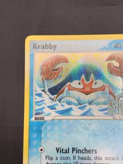 Krabby 54/100 Common Reverse Holo Stamped Crystal Guardians Pokemon Card - Image 2
