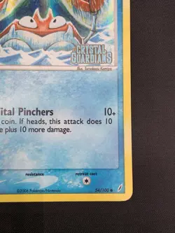 Krabby 54/100 Common Reverse Holo Stamped Crystal Guardians Pokemon Card - Image 5