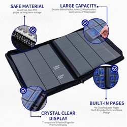 Toploader Binder for TCG, Trading & Sports Cards - 9-Pocket Ringless Design Hold - Image 4