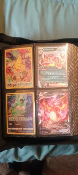 Pokemon Card Collection Binder Pikachu, Charizard Vmax, Mew, Vintage Topps - Image 1