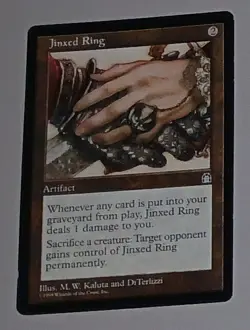 Magic the Gathering * MTG * 1 x Jinxed Ring * Stronghold * LP - Image 1